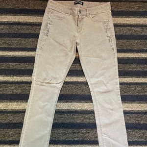 Express cropped jean leggings size 4
